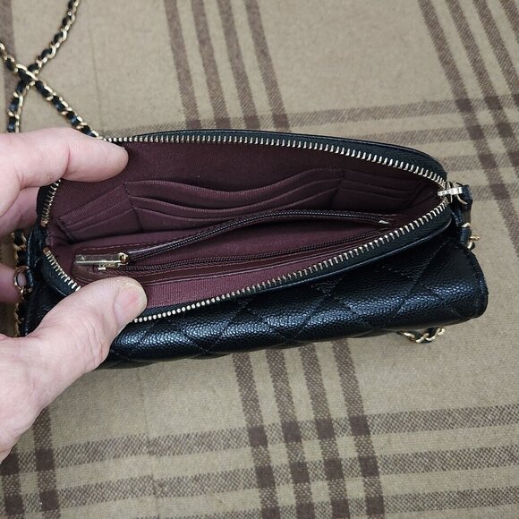 Chanel Black Wallet on Chain Leather Crossbody Bag, Authentic - Picture 6 of 12